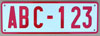 10 Plaques immatriculation <br>34 cm Parking (Fond blanc)